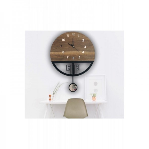 (SESSİZ) SARKAÇLI AHŞAP DUVAR SAATİ, SARKAÇLI SAAT, WOODEN WALL CLOCK